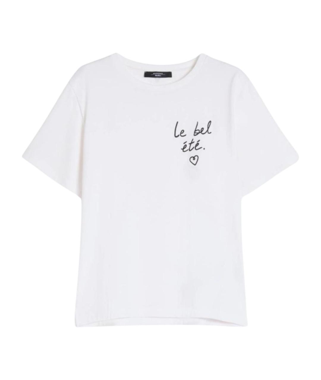 WEEKEND MAX MARA Белая хлопковая футболка, фото 1