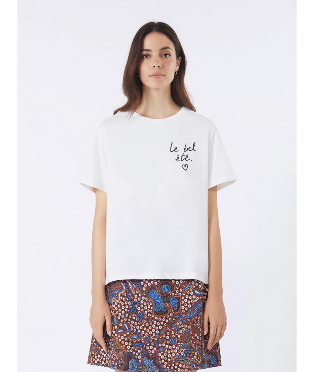 WEEKEND MAX MARA Белая хлопковая футболка, фото 3