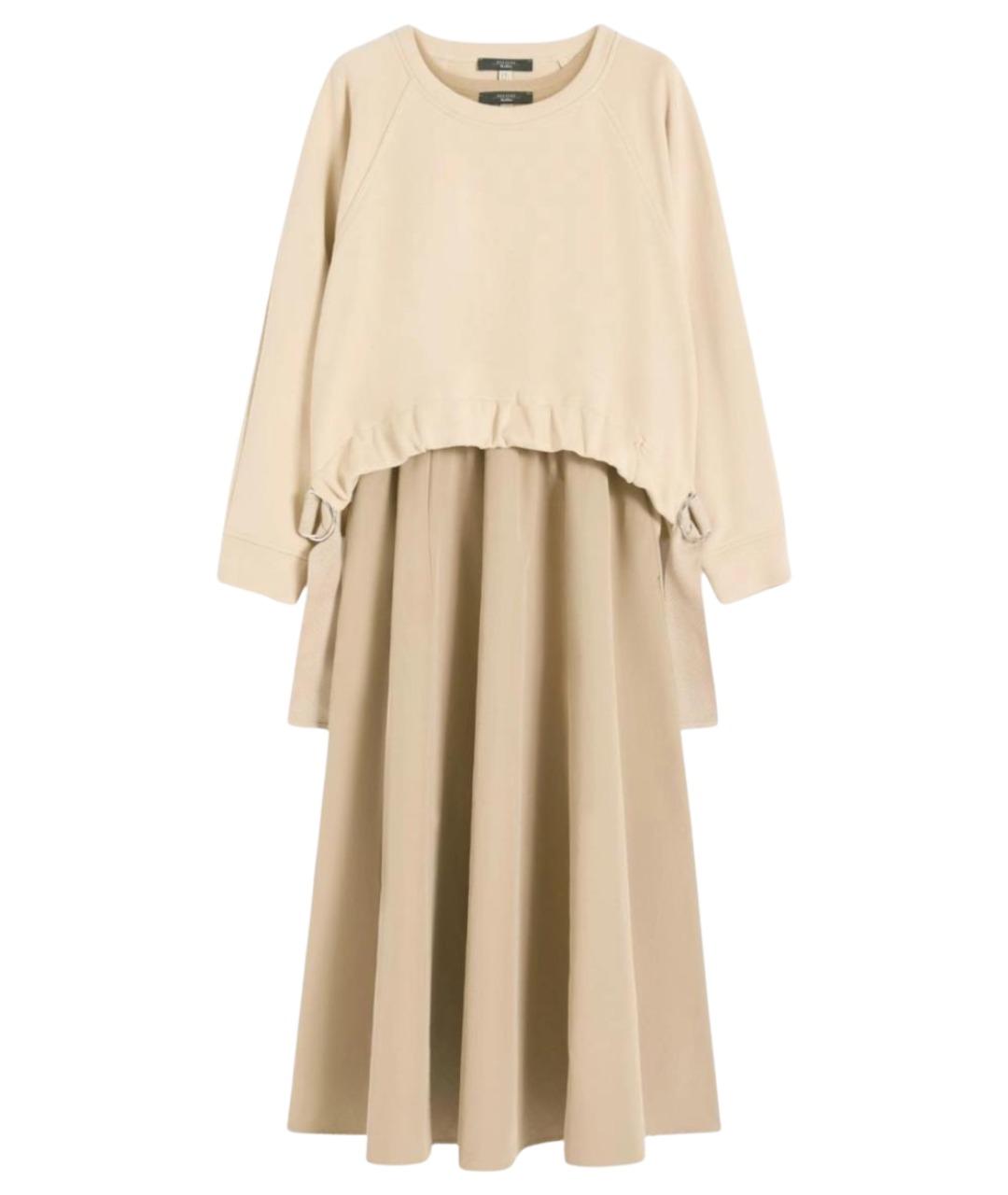 WEEKEND MAX MARA Бежевое хлопковое повседневное платье, фото 1