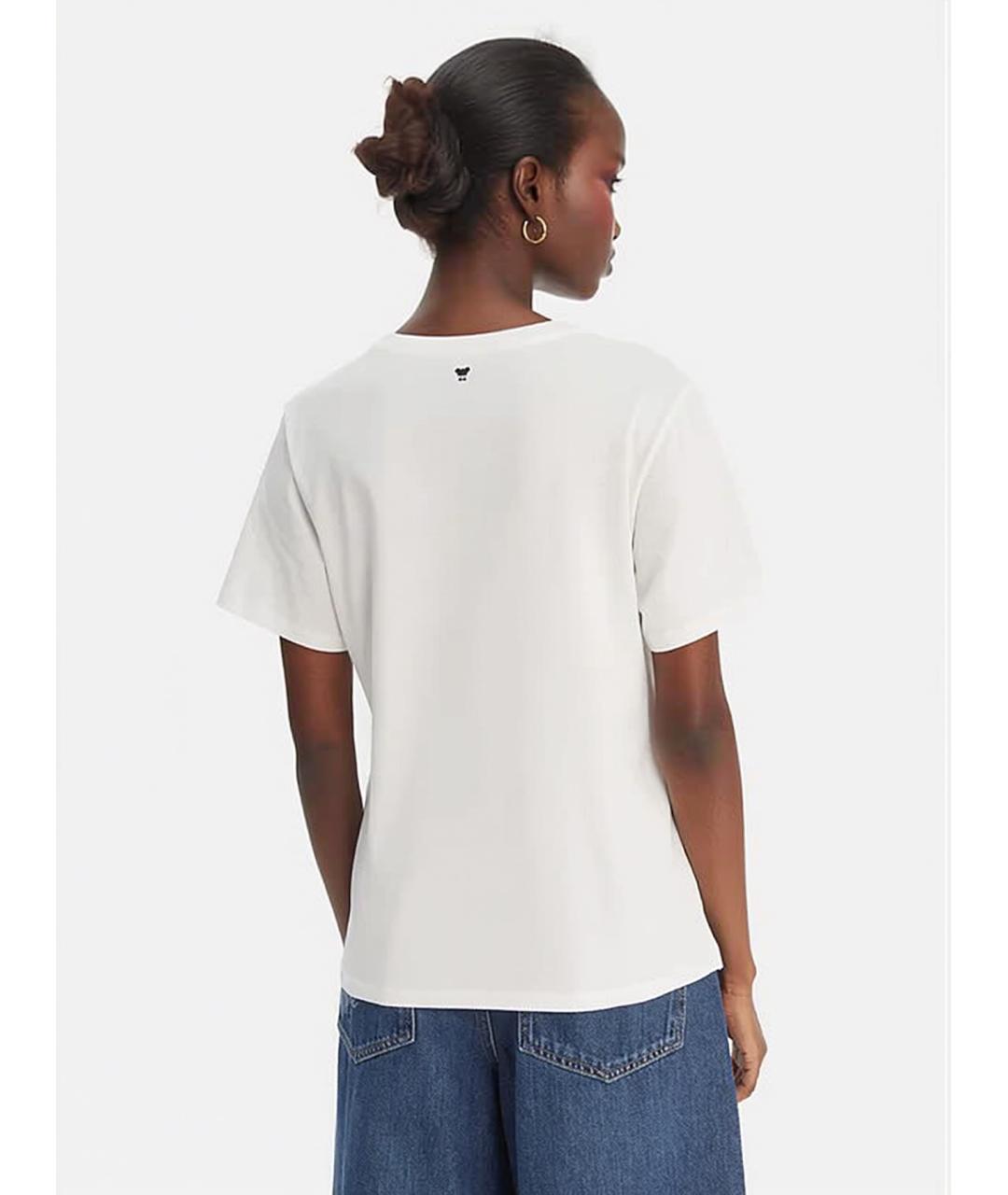 WEEKEND MAX MARA Белая хлопковая футболка, фото 3