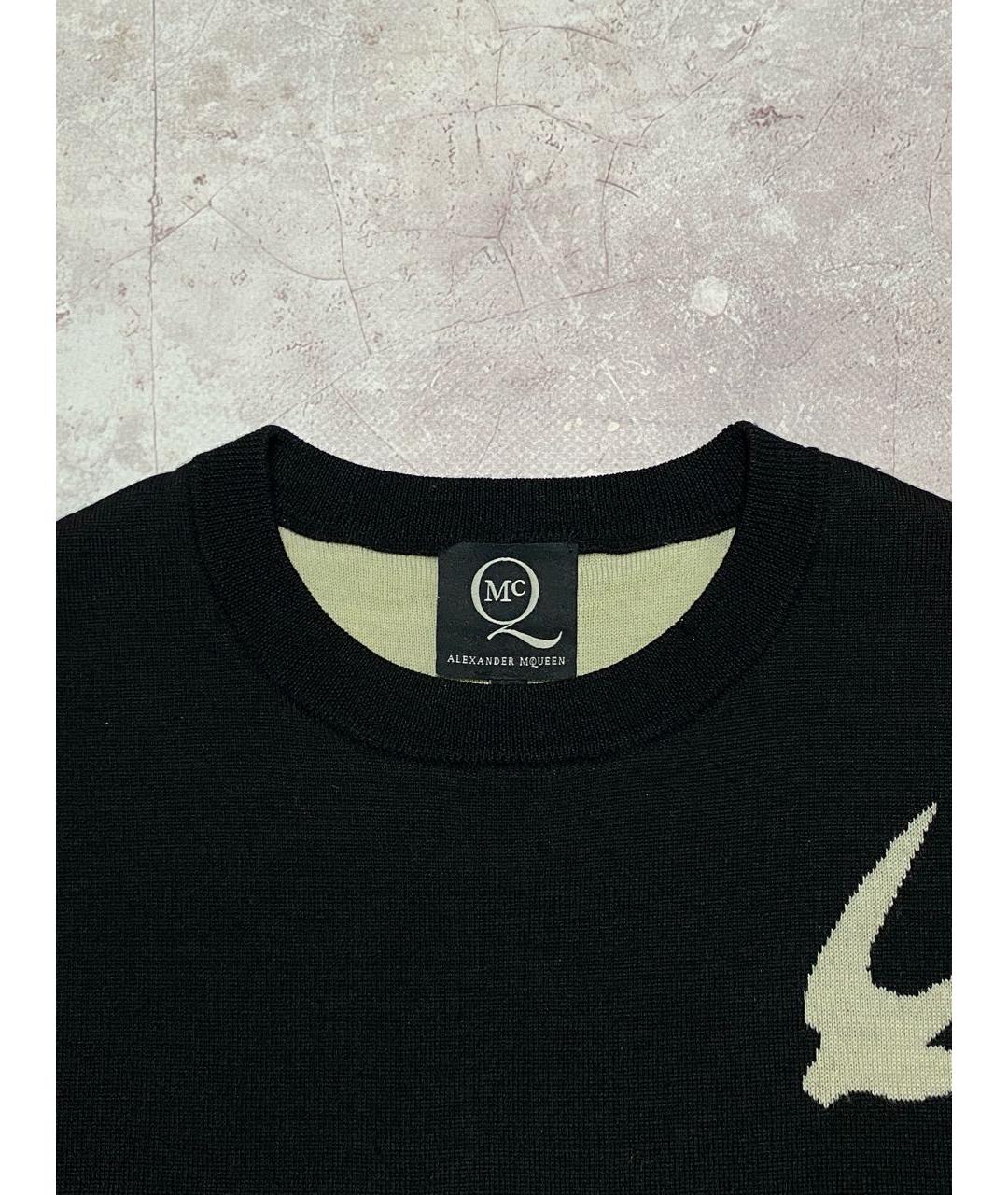 MCQ ALEXANDER MCQUEEN Черный шерстяной джемпер / свитер, фото 3