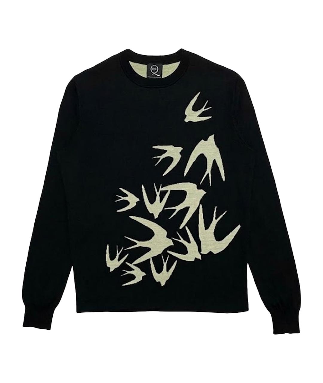 MCQ ALEXANDER MCQUEEN Черный шерстяной джемпер / свитер, фото 1