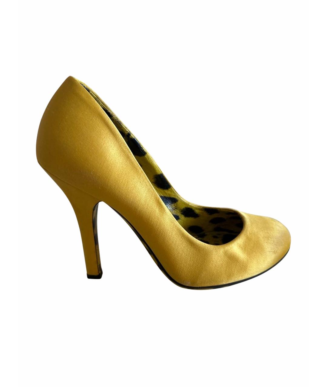 DOLCE&GABBANA Желтые текстильные туфли, фото 1