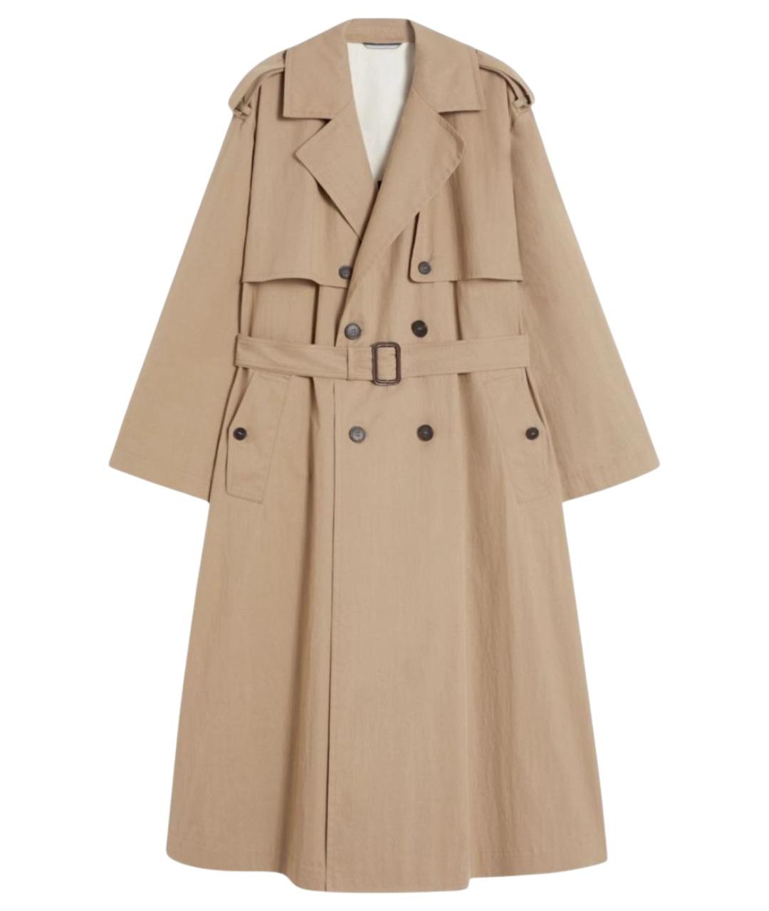 WEEKEND MAX MARA Бежевый хлопковый тренч/плащ, фото 1