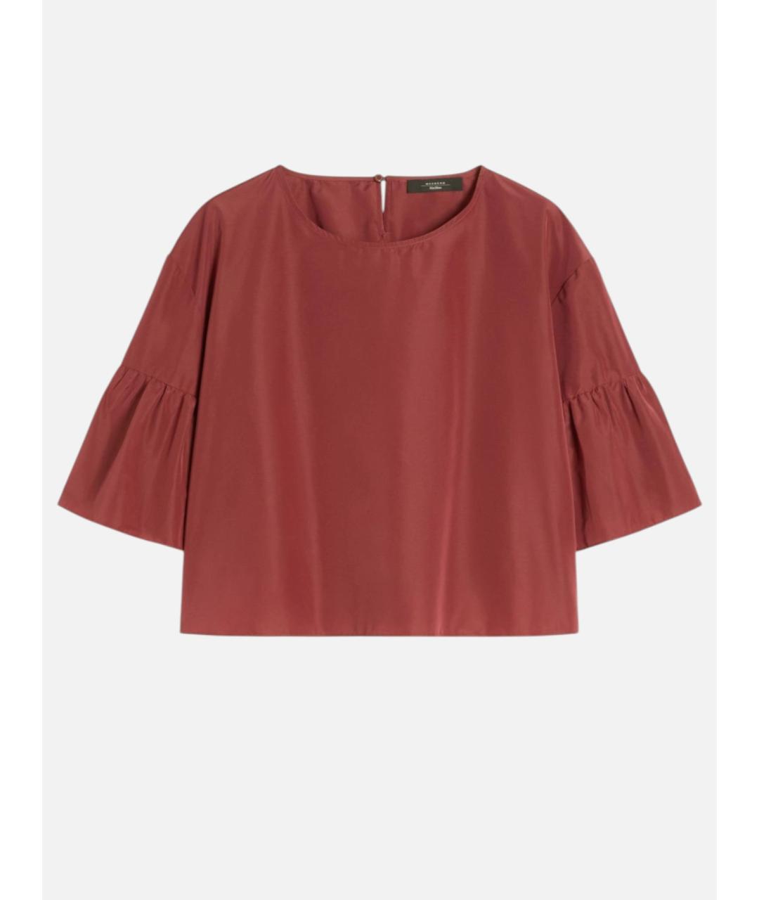 WEEKEND MAX MARA Бордовая полиэстеровая блузы, фото 5