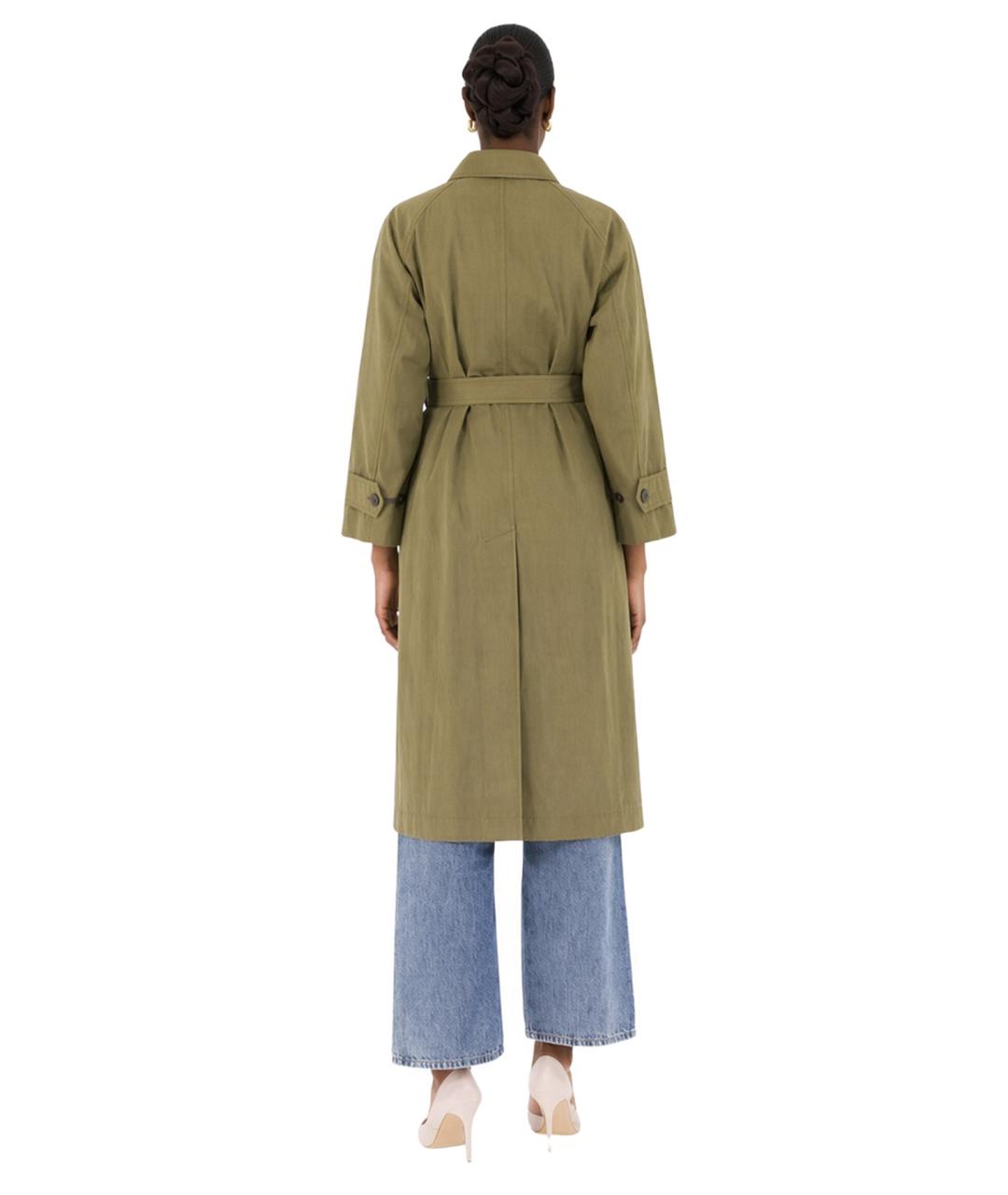 WEEKEND MAX MARA Хаки хлопковый тренч/плащ, фото 4