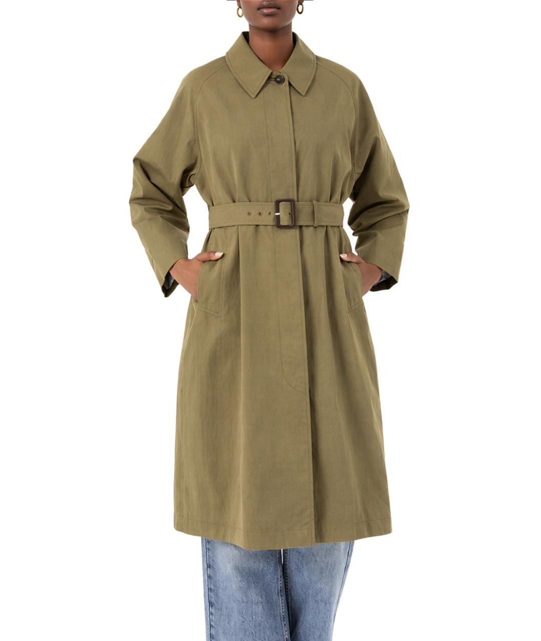 WEEKEND MAX MARA Хаки хлопковый тренч/плащ, фото 2