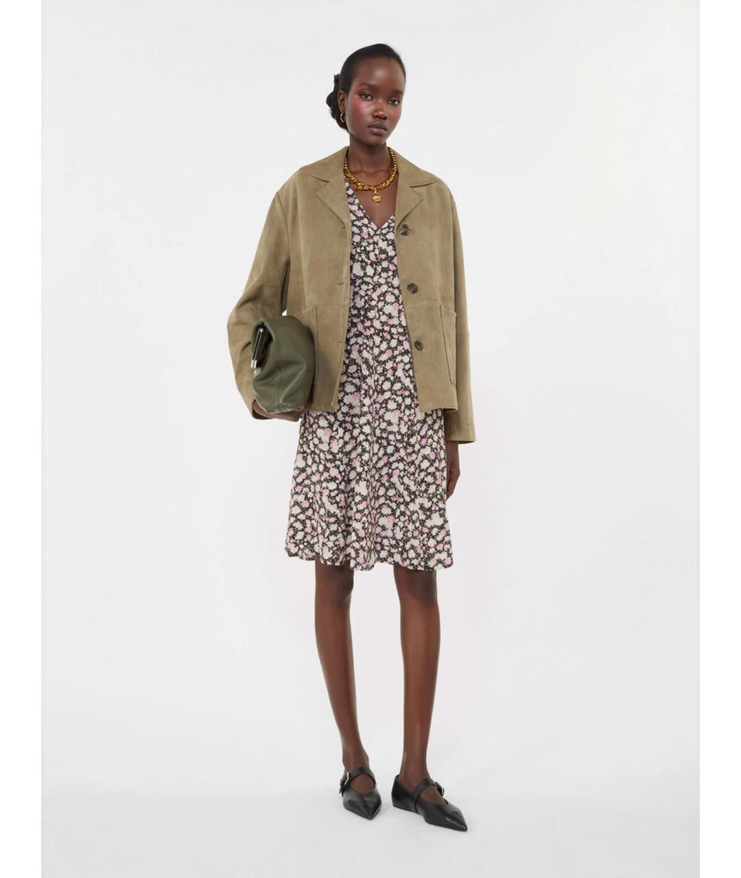 WEEKEND MAX MARA Бежевая кожаная куртка, фото 2