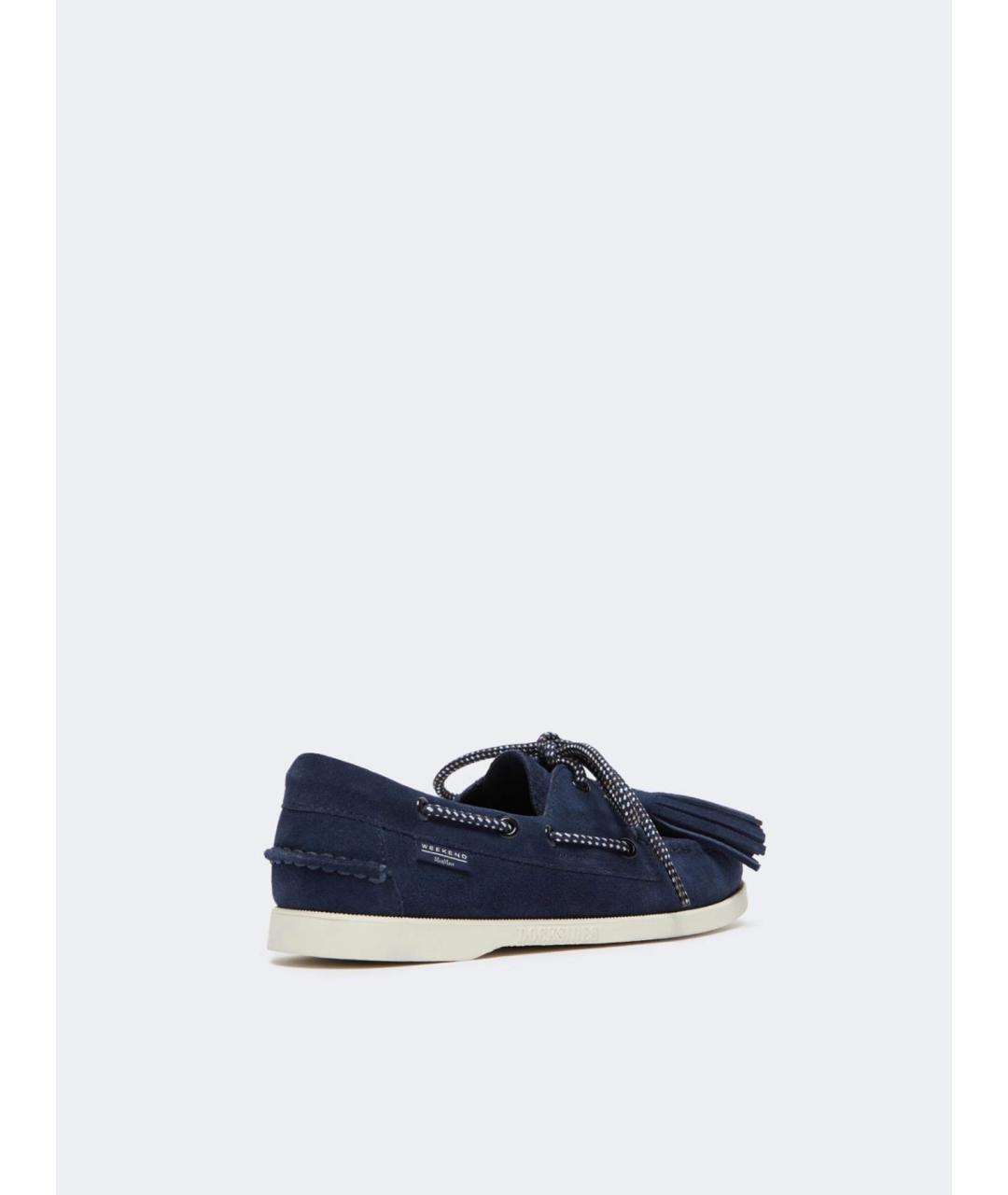 WEEKEND MAX MARA Синие замшевые лоферы, фото 3