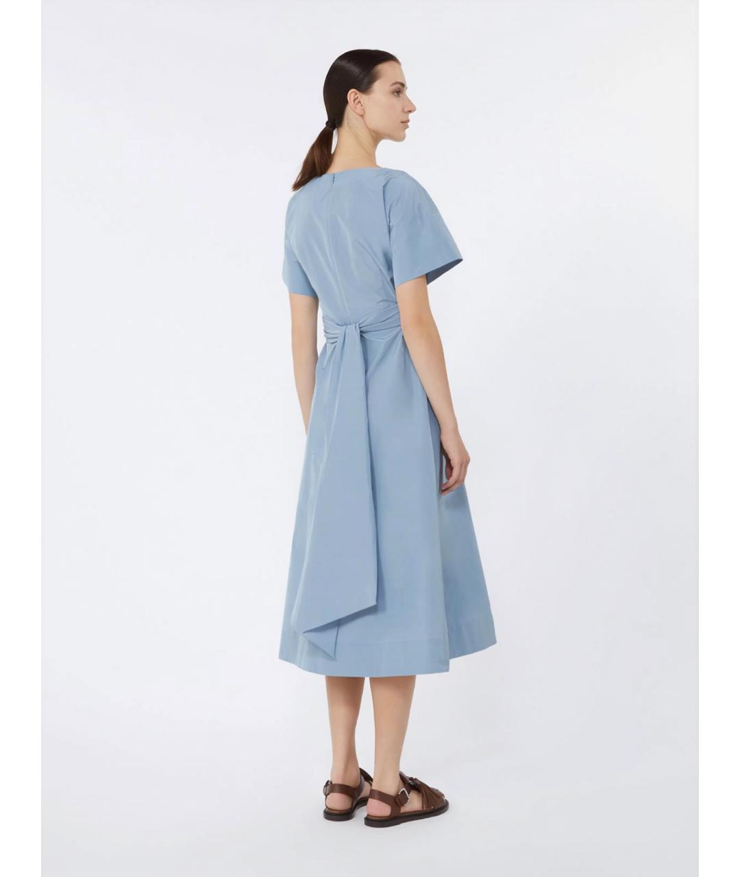 WEEKEND MAX MARA Синее полиэстеровое повседневное платье, фото 4