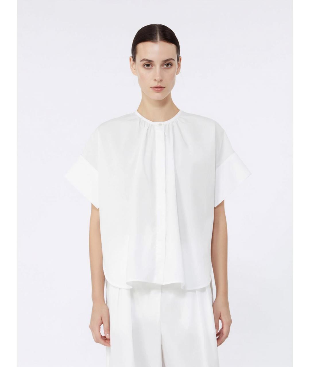 WEEKEND MAX MARA Белая хлопковая рубашка, фото 3