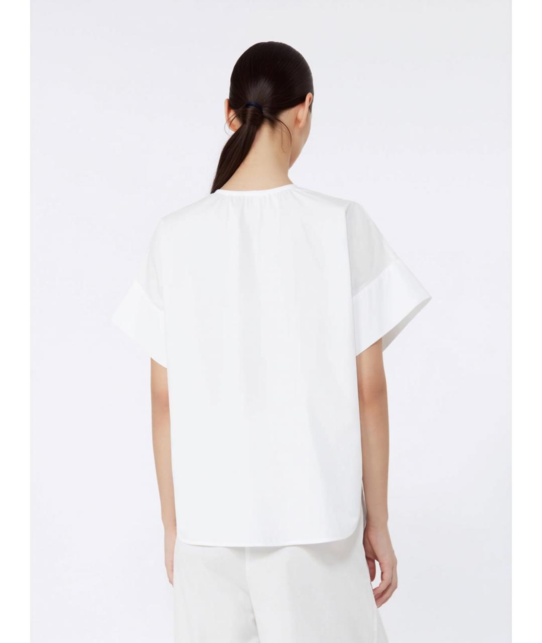 WEEKEND MAX MARA Белая хлопковая рубашка, фото 4