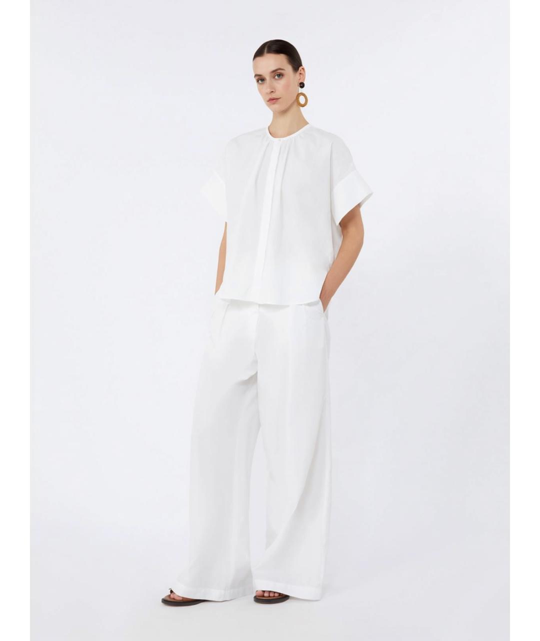 WEEKEND MAX MARA Белая хлопковая рубашка, фото 2