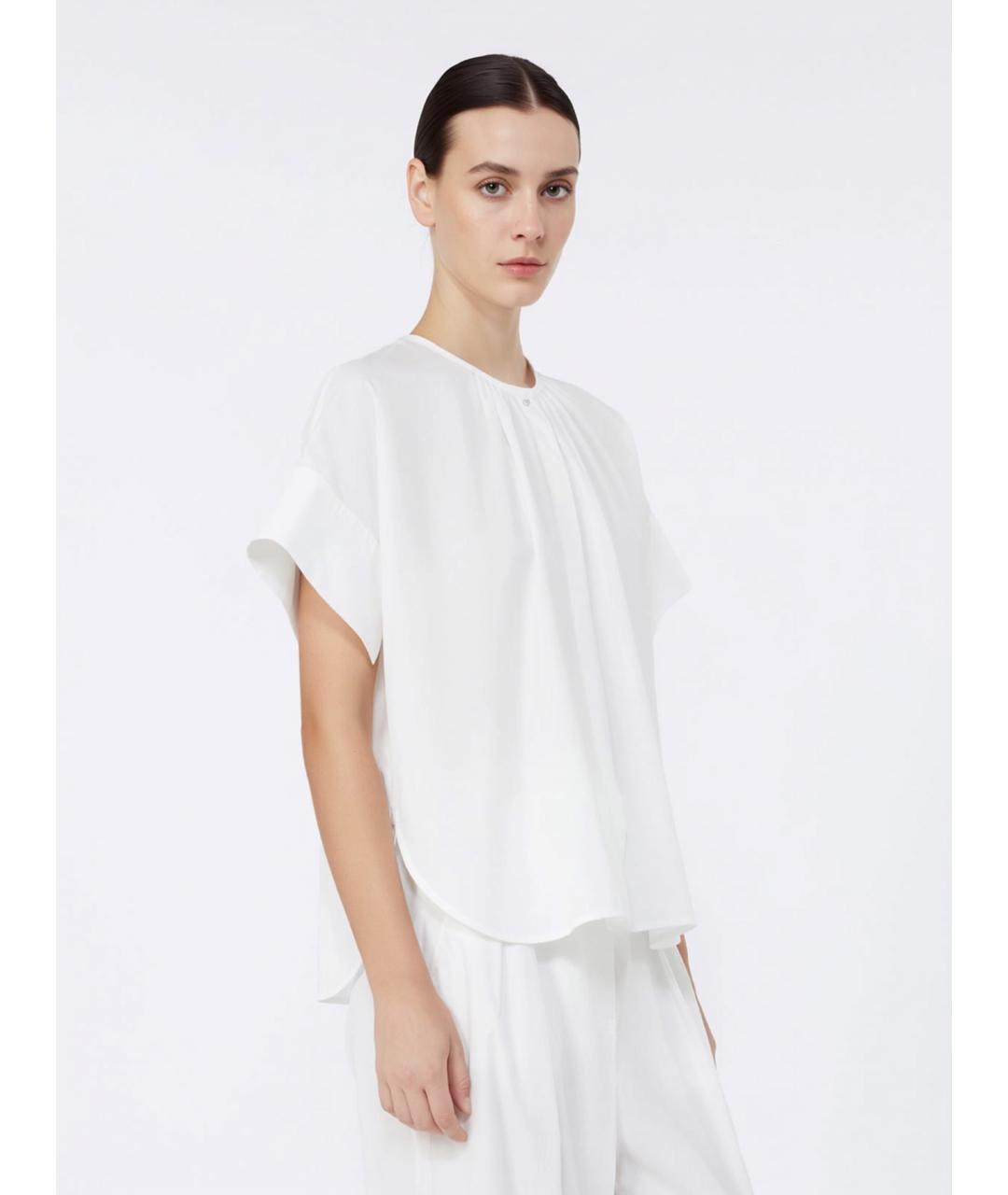 WEEKEND MAX MARA Белая хлопковая рубашка, фото 5