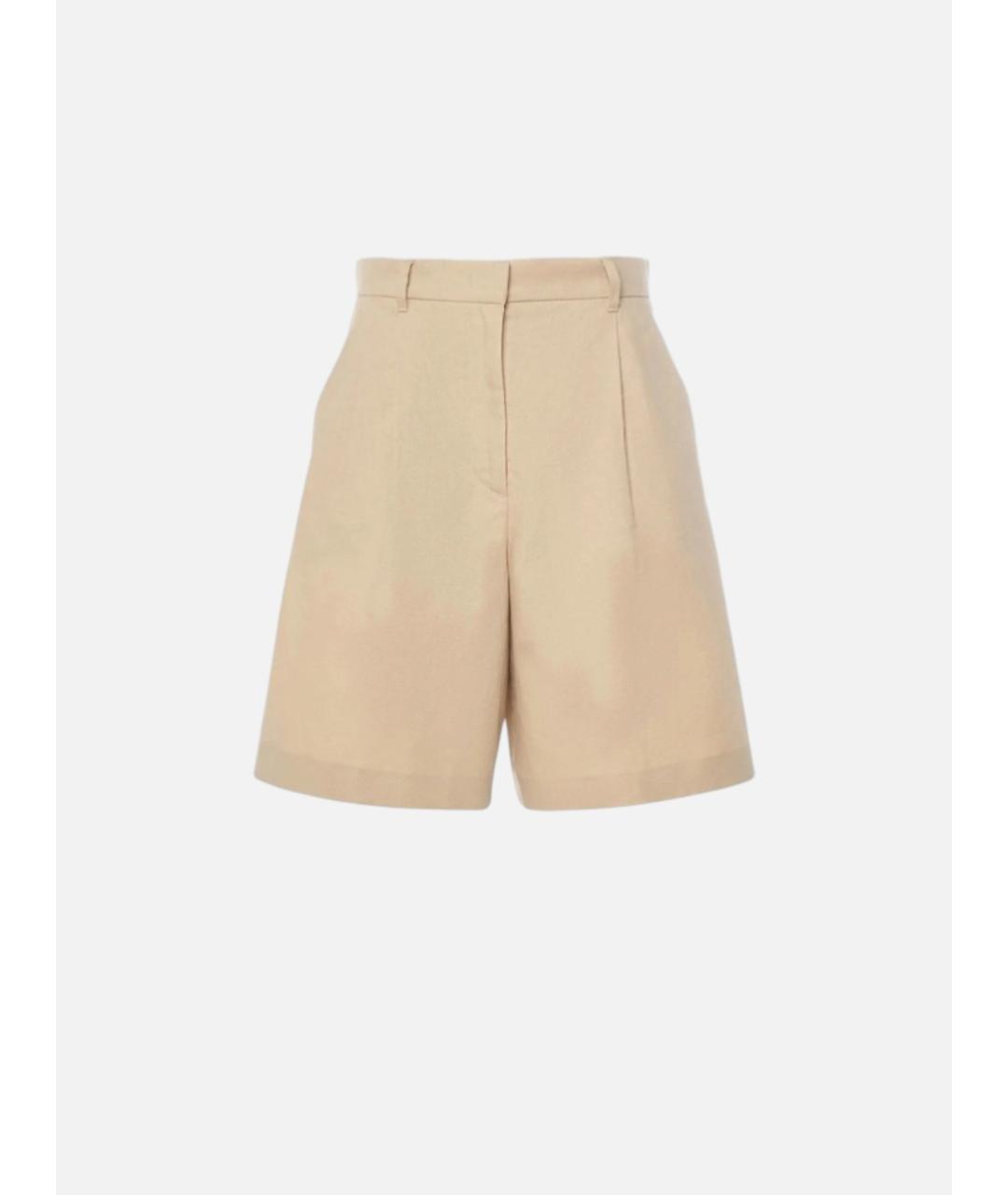 WEEKEND MAX MARA Бежевые хлопковые шорты, фото 4