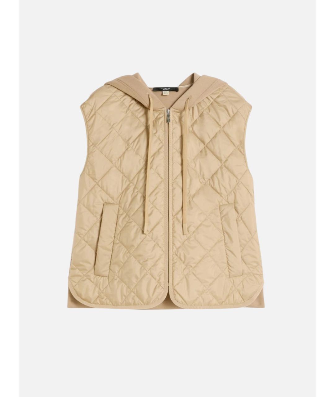 WEEKEND MAX MARA Бежевый полиэстеровый жилет, фото 6