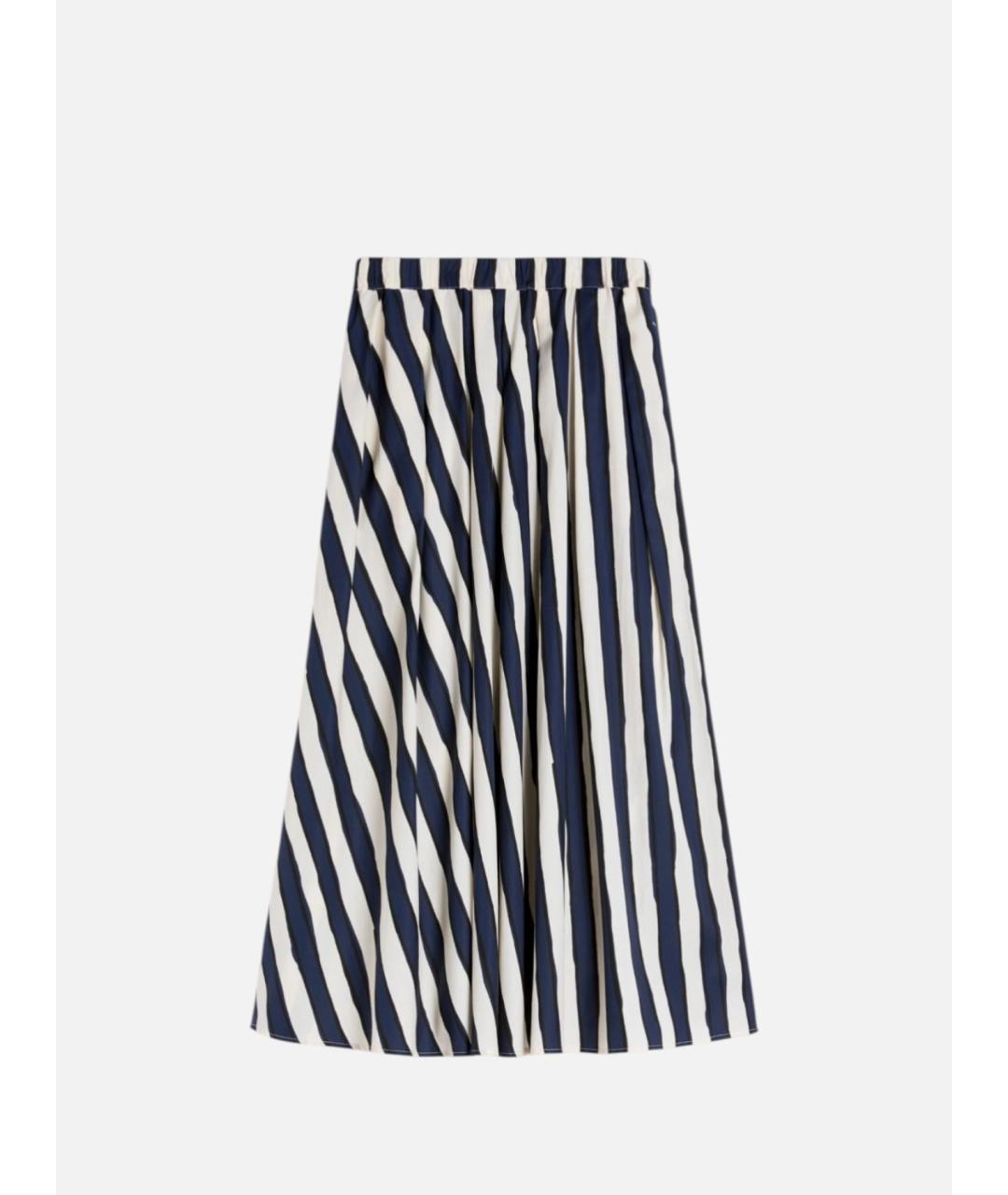 WEEKEND MAX MARA Синяя хлопковая юбка миди, фото 5