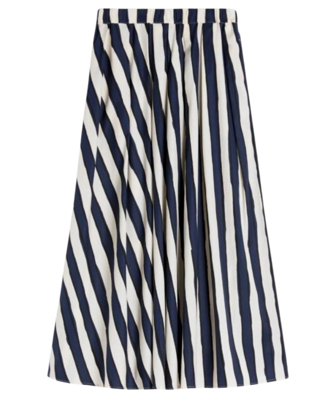 WEEKEND MAX MARA Синяя хлопковая юбка миди, фото 1