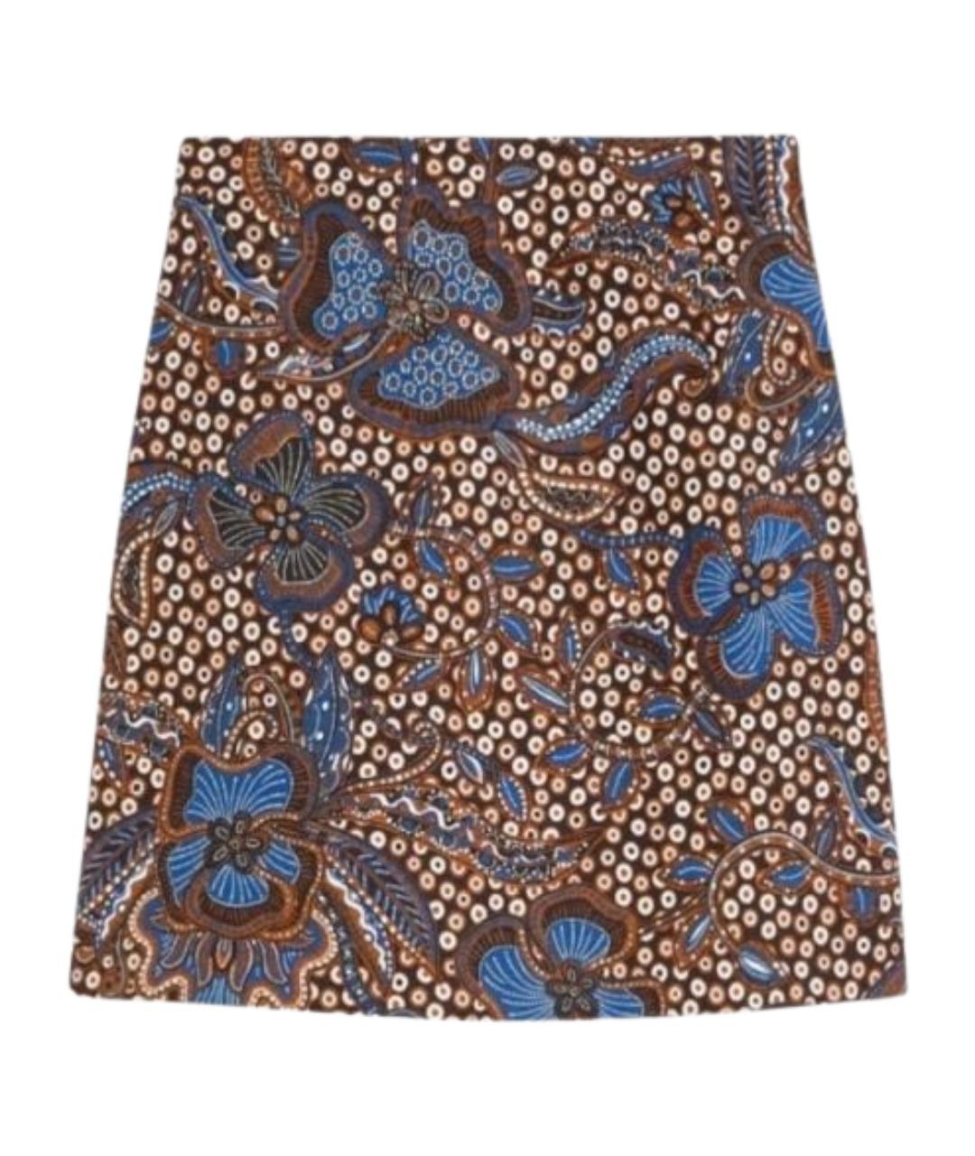 WEEKEND MAX MARA Коричневая хлопковая юбка мини, фото 1