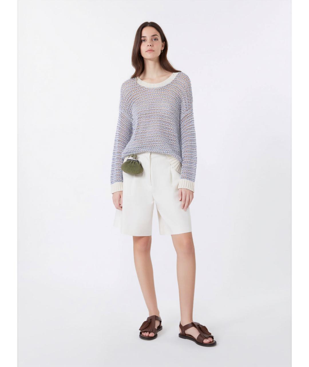 WEEKEND MAX MARA Белые хлопковые шорты, фото 2