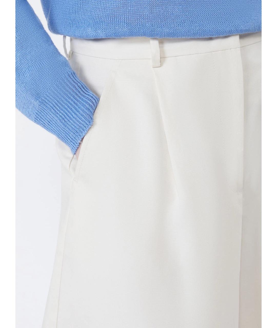 WEEKEND MAX MARA Белые хлопковые шорты, фото 5
