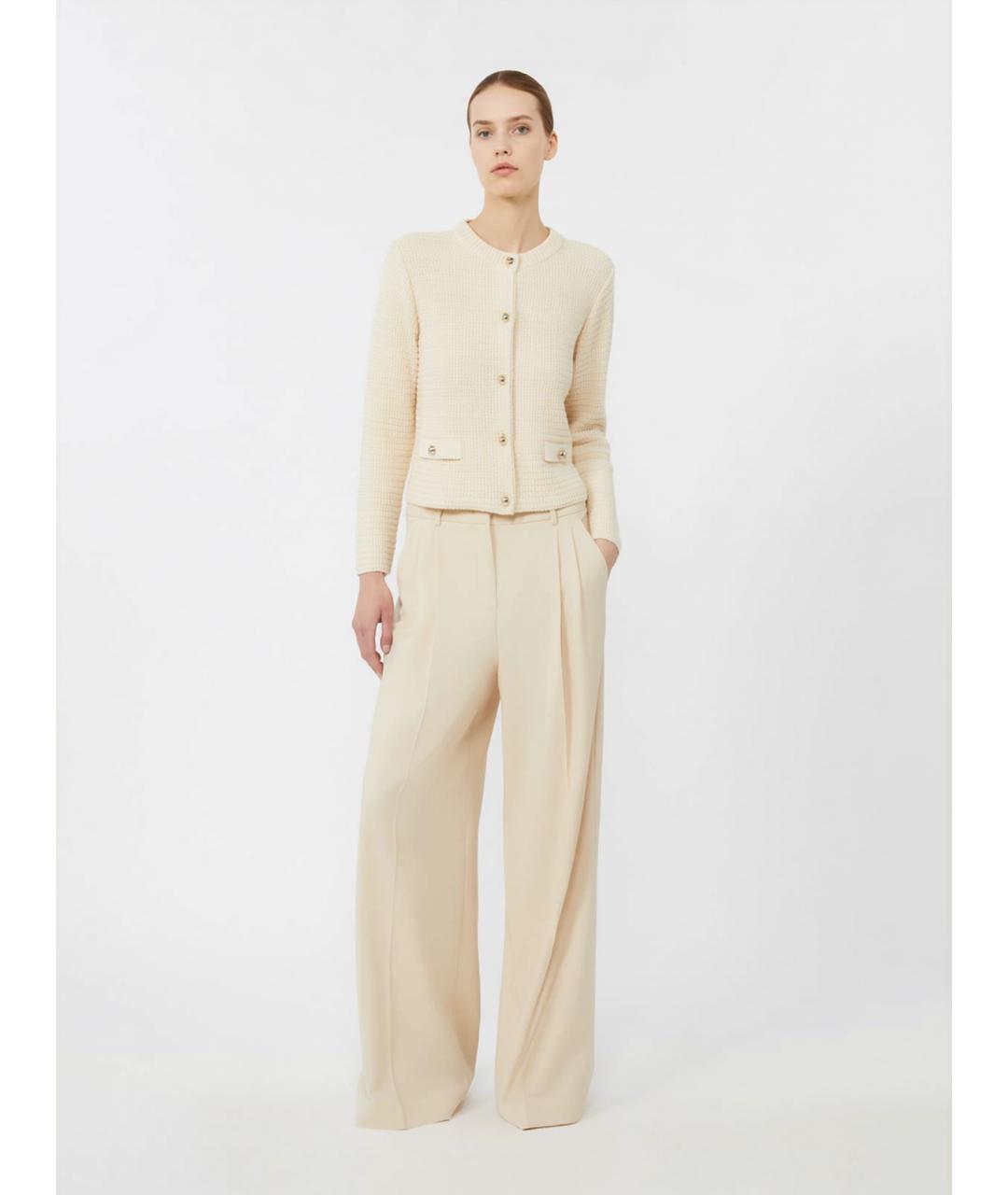 WEEKEND MAX MARA Бежевый хлопковый кардиган, фото 2