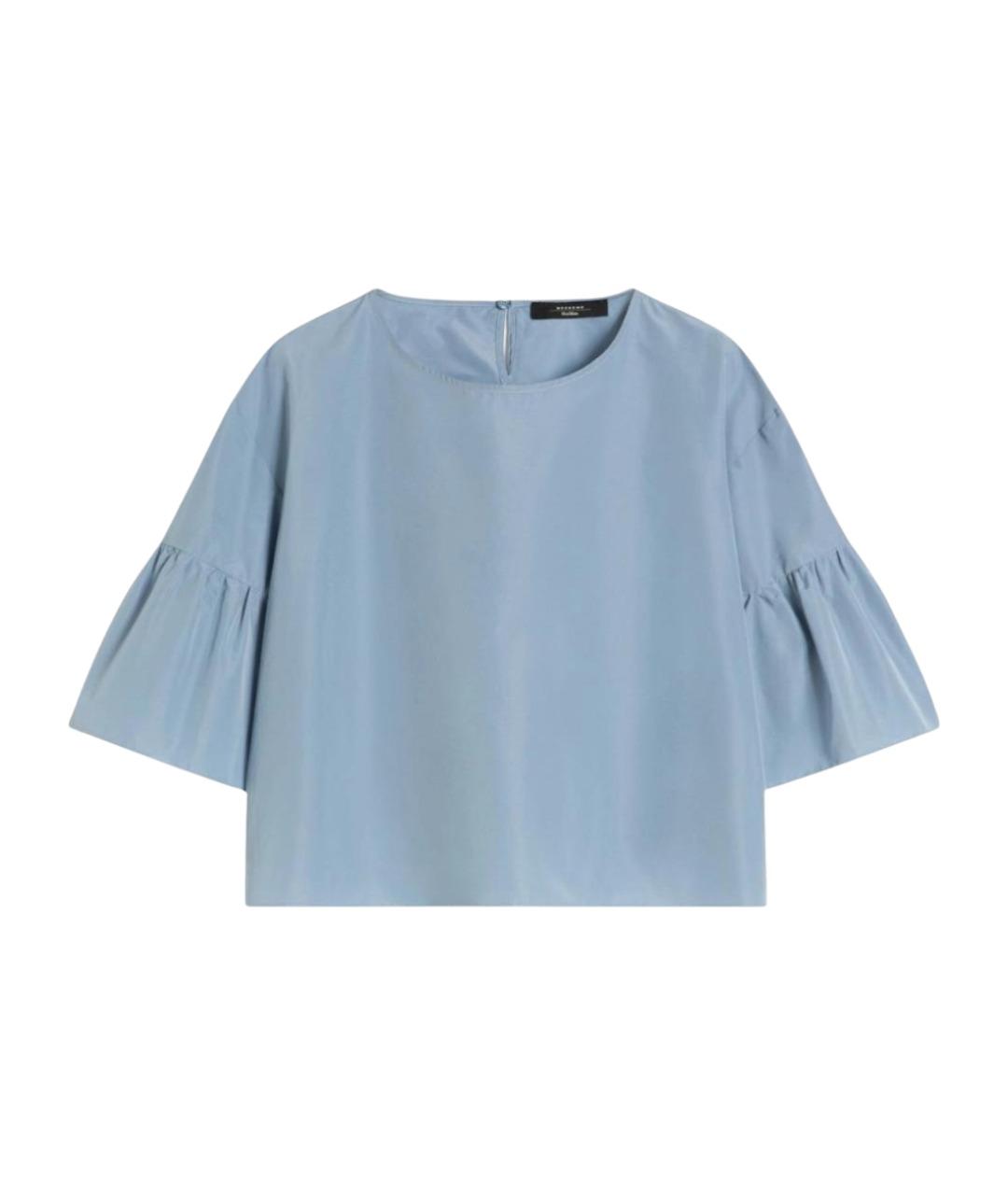 WEEKEND MAX MARA Голубая полиэстеровая блузы, фото 1