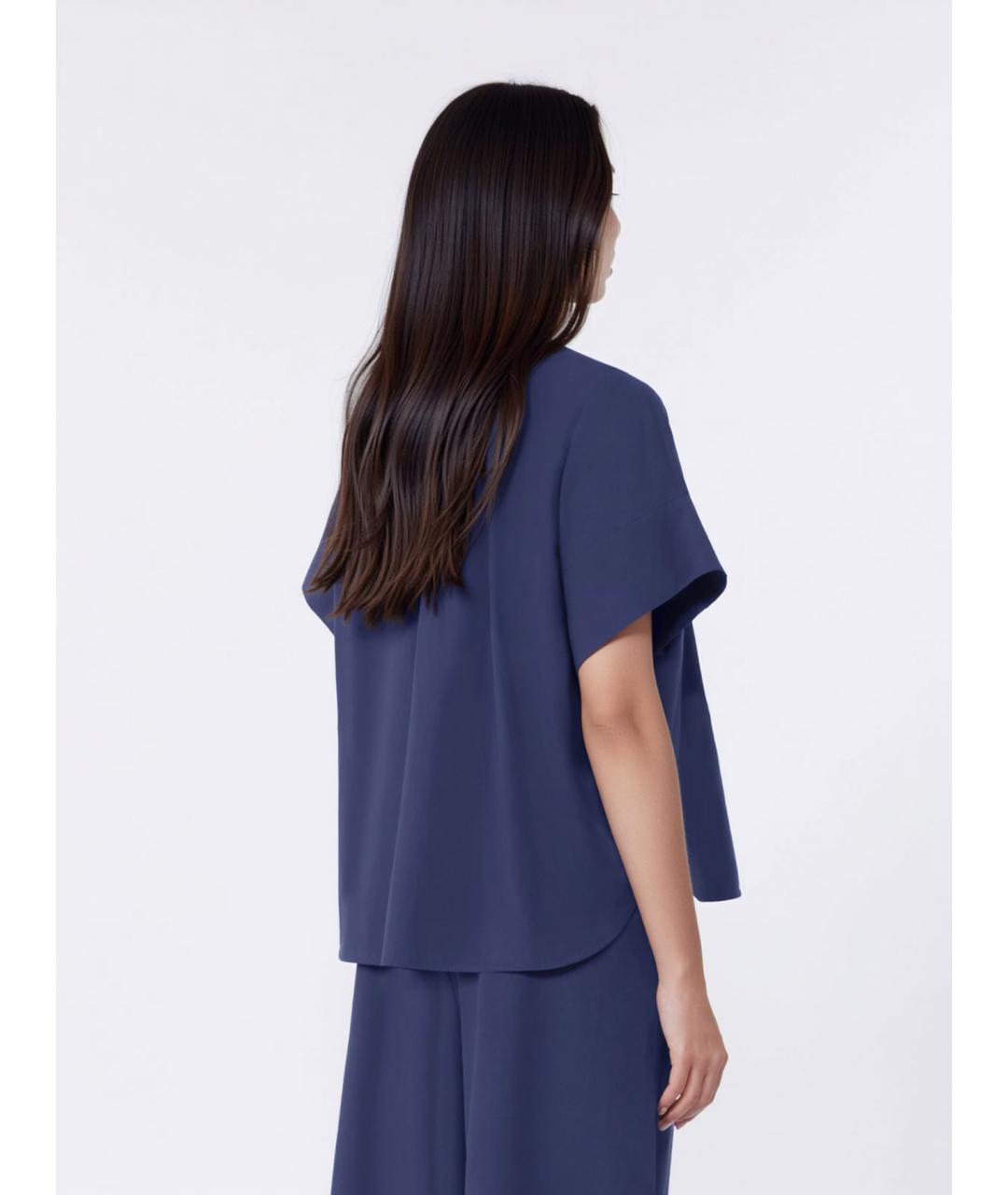 WEEKEND MAX MARA Синяя хлопковая рубашка, фото 3