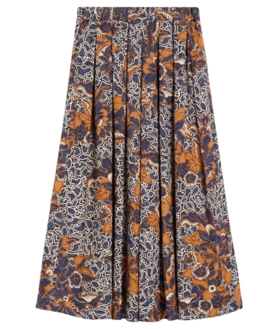 WEEKEND MAX MARA Мульти хлопковая юбка миди, фото 1