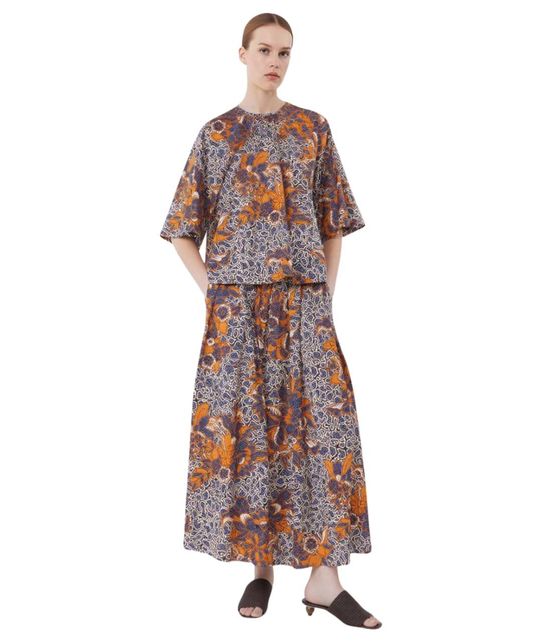 WEEKEND MAX MARA Мульти хлопковая юбка миди, фото 2