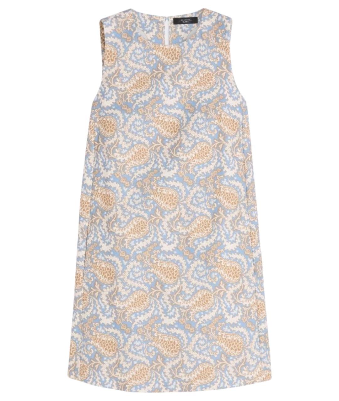 WEEKEND MAX MARA Мульти хлопковое повседневное платье, фото 1