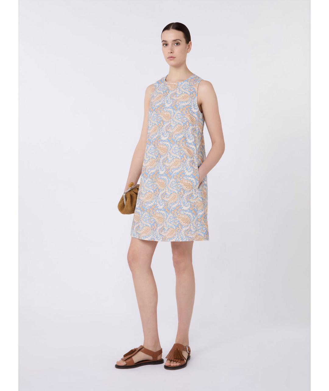 WEEKEND MAX MARA Мульти хлопковое повседневное платье, фото 2