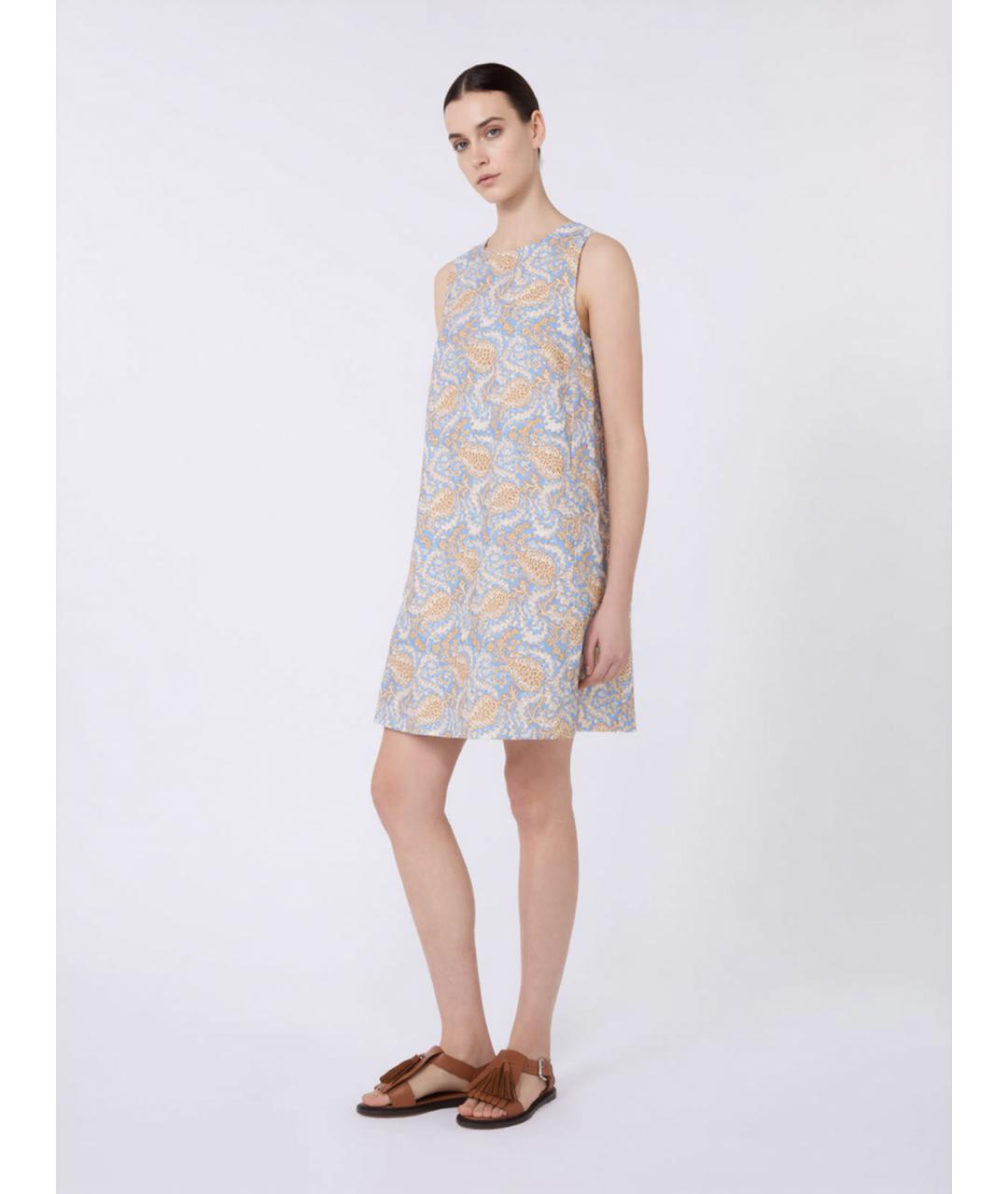 WEEKEND MAX MARA Мульти хлопковое повседневное платье, фото 3