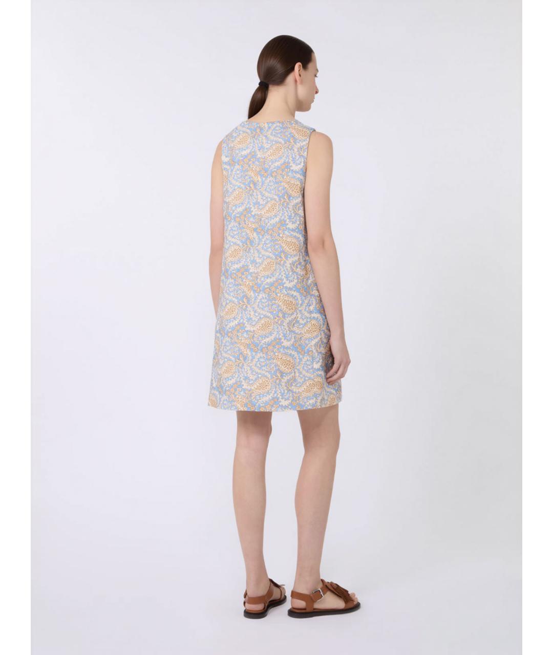 WEEKEND MAX MARA Мульти хлопковое повседневное платье, фото 4