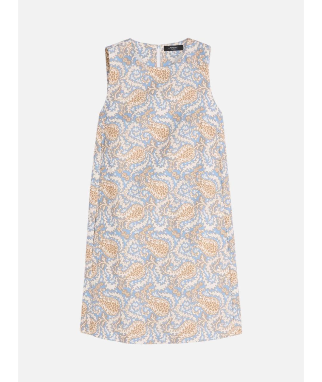 WEEKEND MAX MARA Мульти хлопковое повседневное платье, фото 6