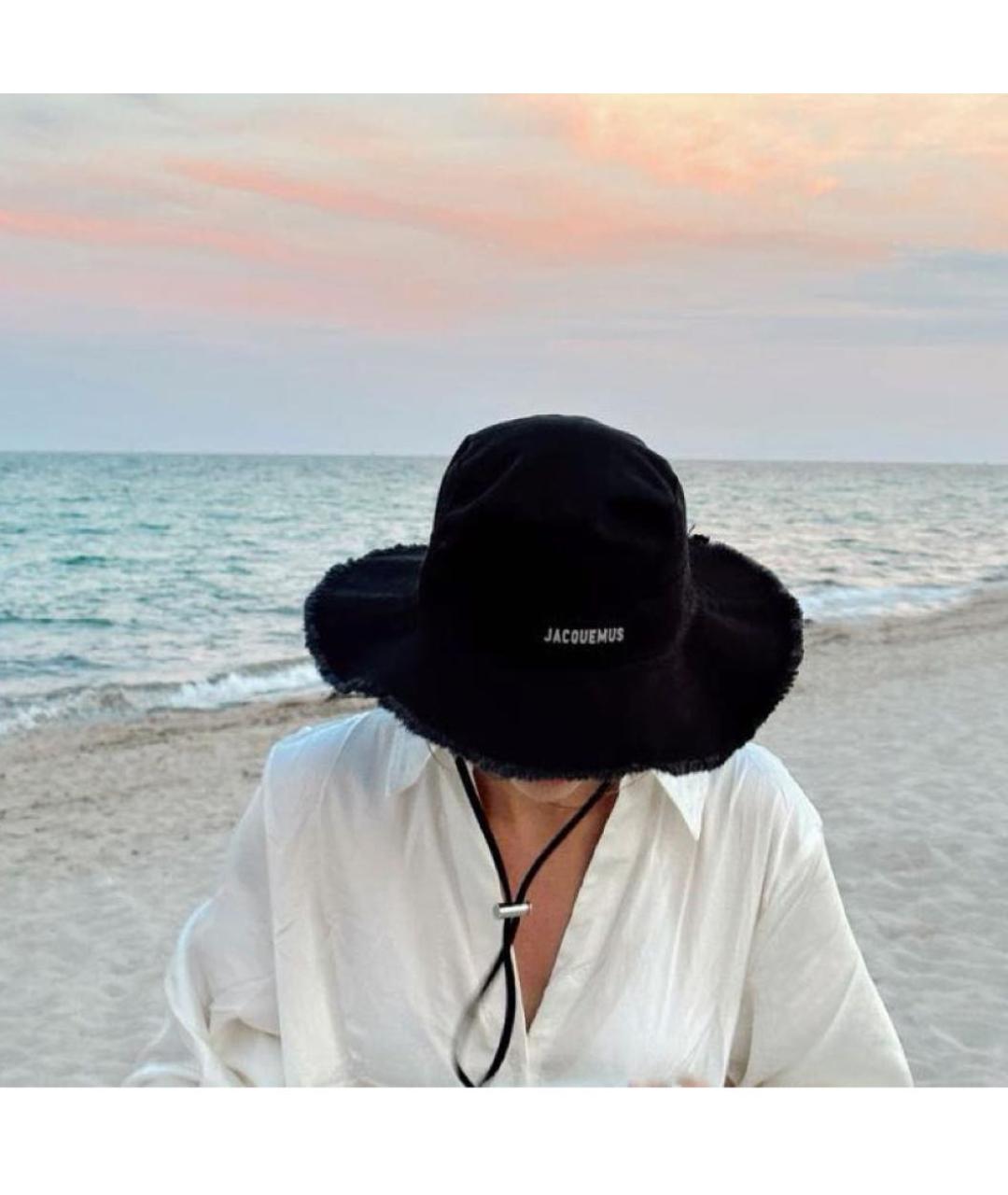 JACQUEMUS Черная хлопковая панама, фото 6