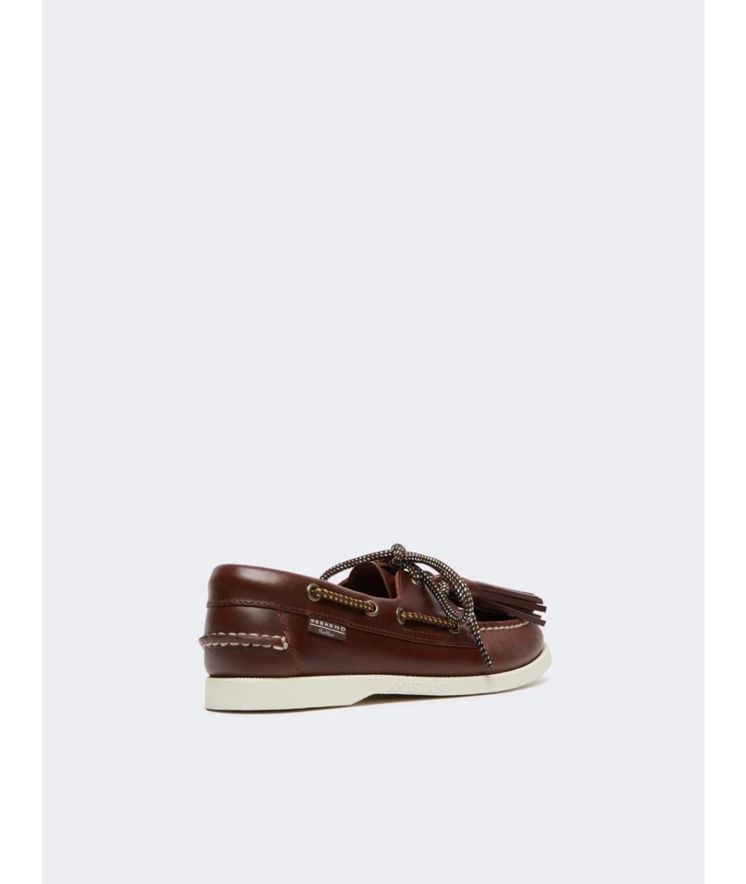 WEEKEND MAX MARA Коричневые кожаные лоферы, фото 3