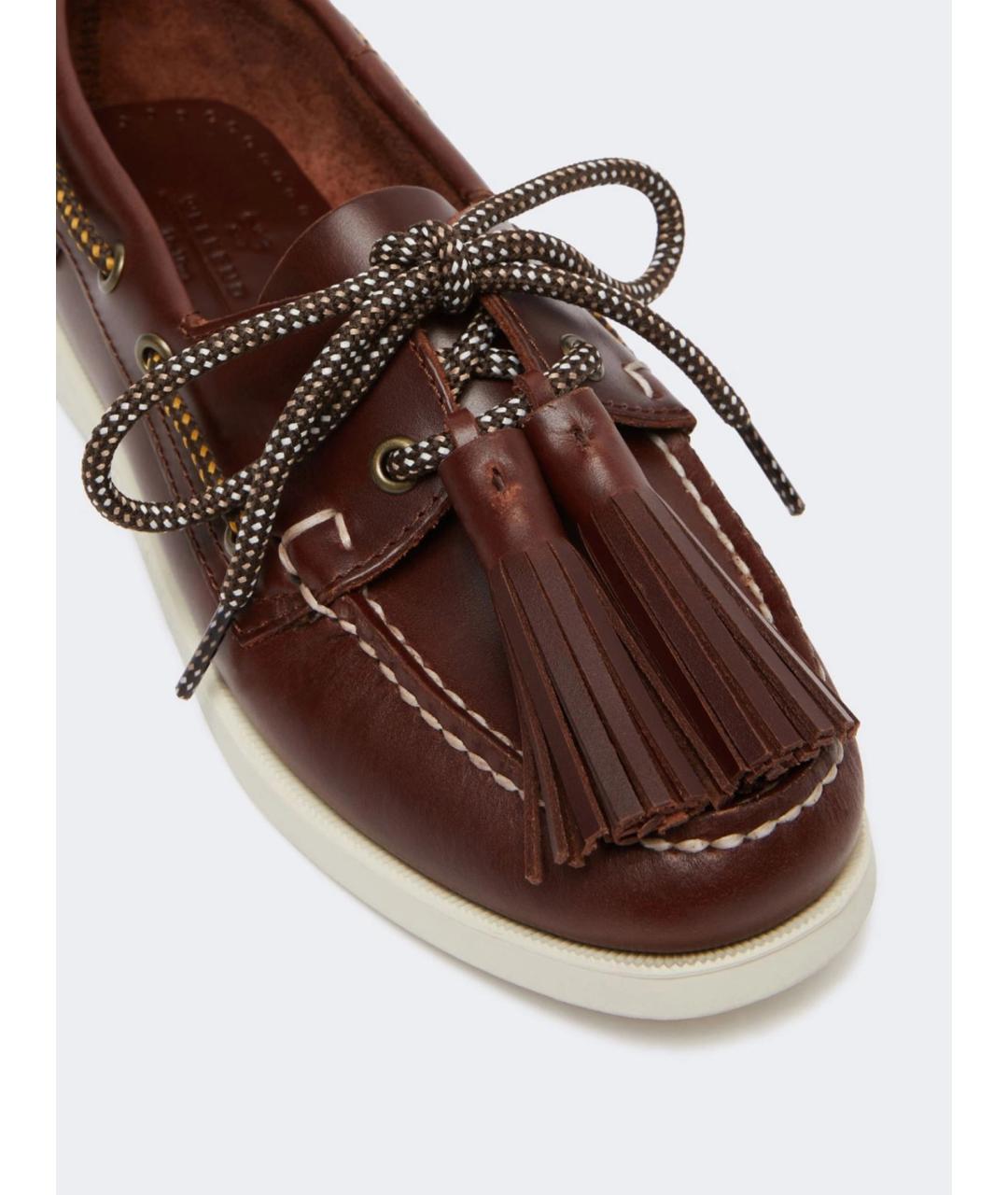 WEEKEND MAX MARA Коричневые кожаные лоферы, фото 4