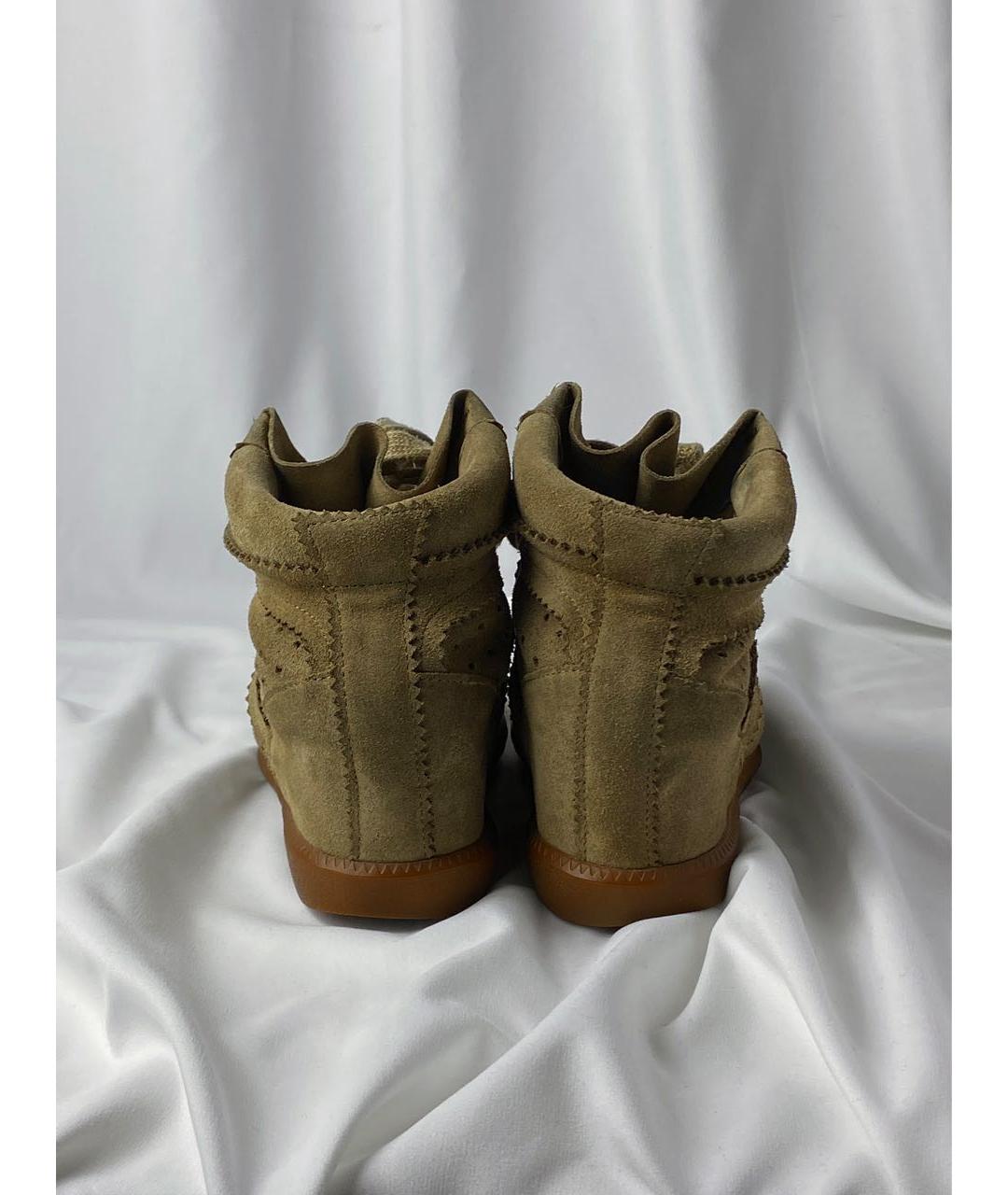 ISABEL MARANT Бежевые замшевые кеды, фото 4