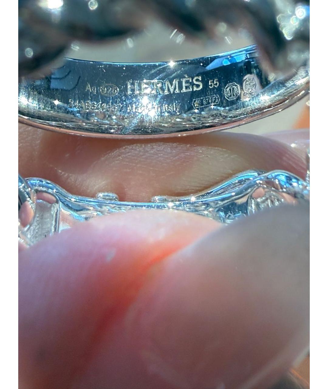 HERMES Серебряное кольцо, фото 5