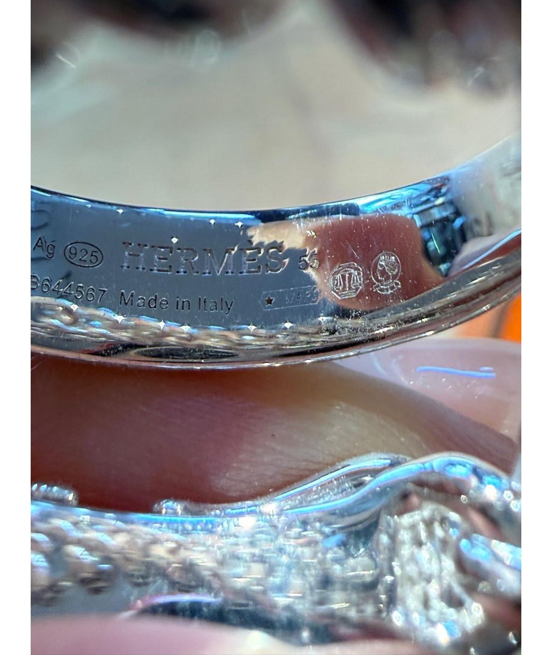 HERMES Серебряное кольцо, фото 6