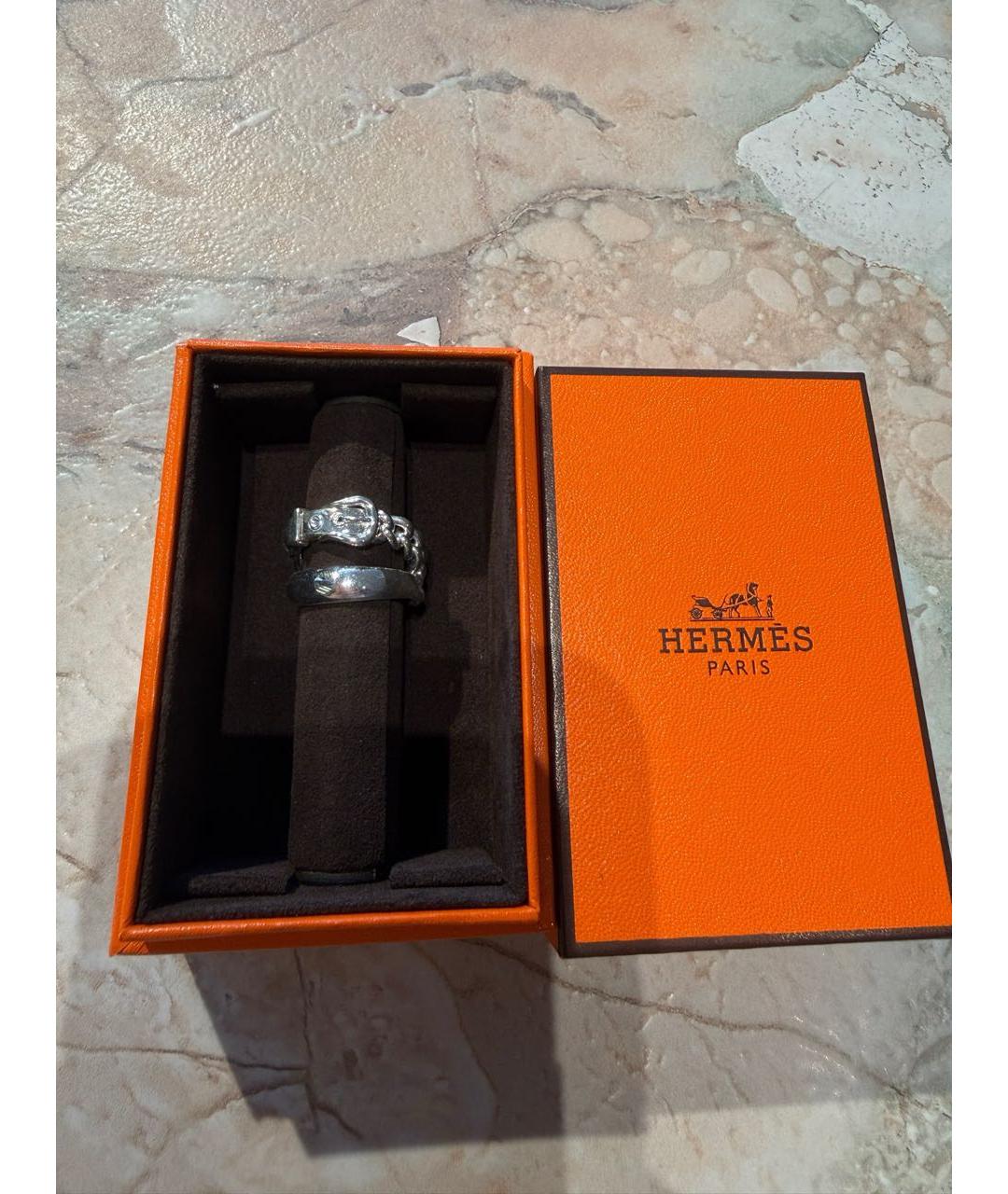 HERMES Серебряное кольцо, фото 2