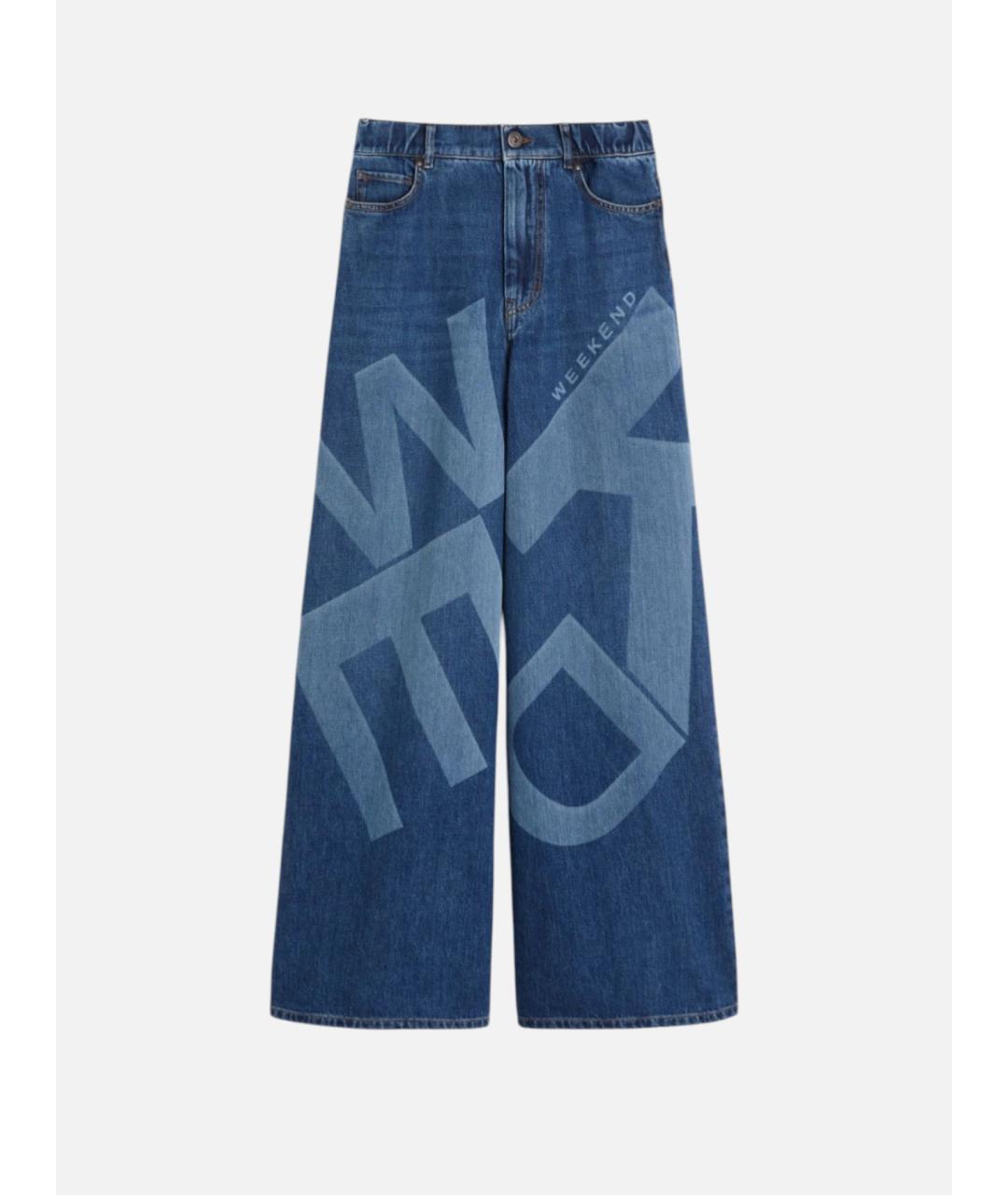 WEEKEND MAX MARA Синие хлопковые прямые джинсы, фото 5