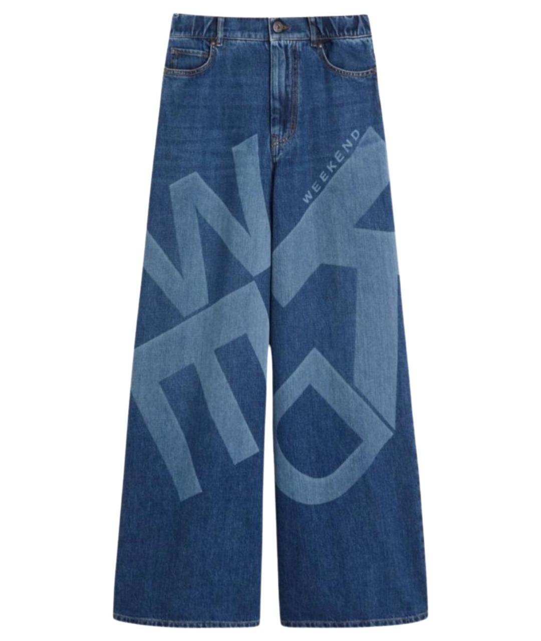 WEEKEND MAX MARA Синие хлопковые прямые джинсы, фото 1