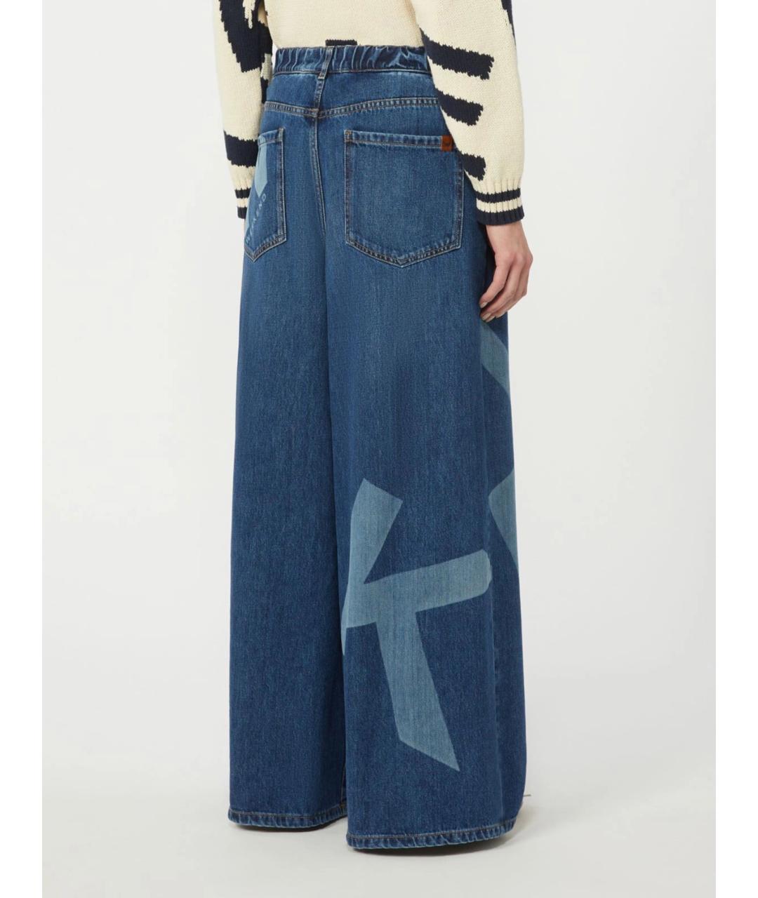 WEEKEND MAX MARA Синие хлопковые прямые джинсы, фото 4