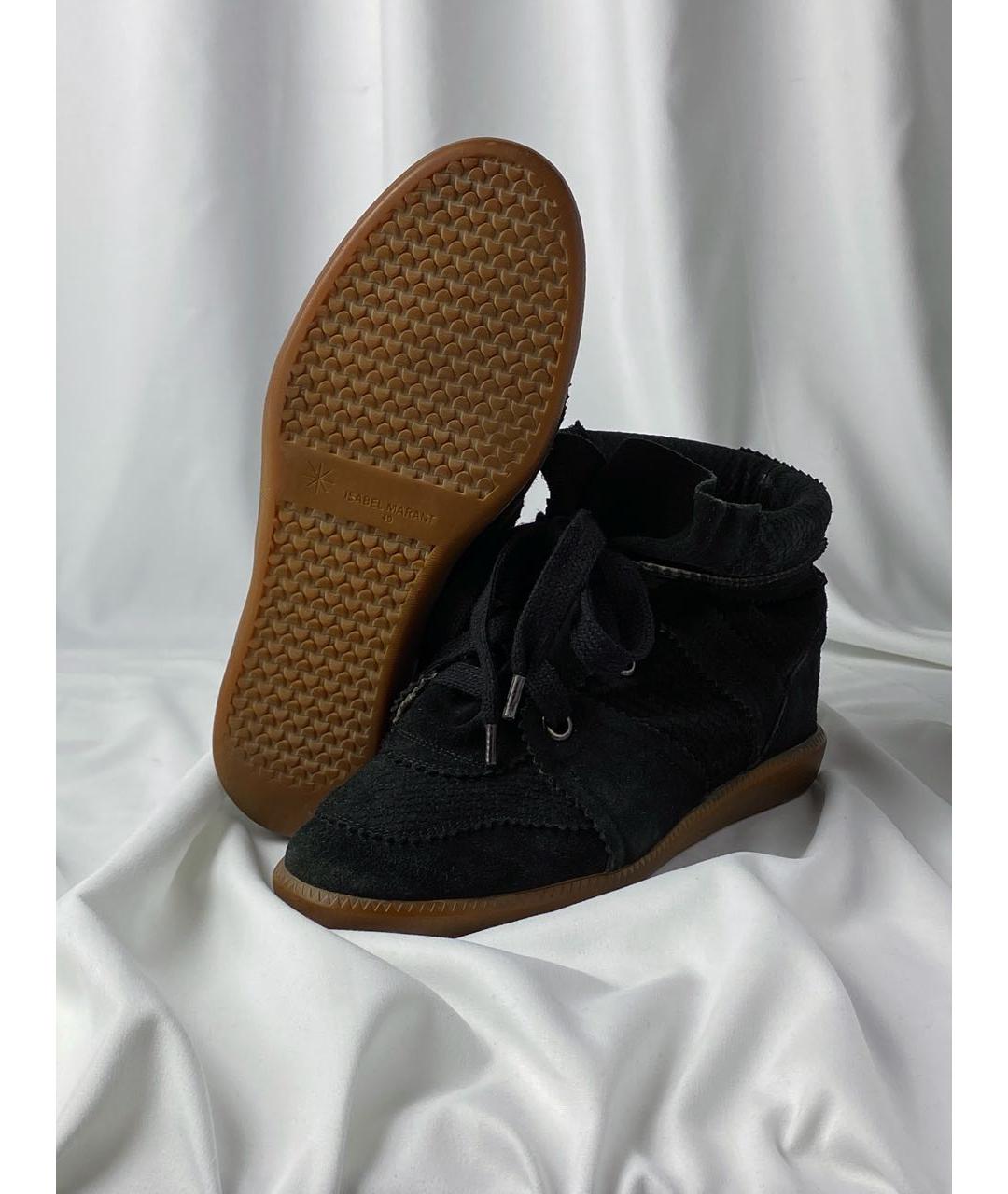 ISABEL MARANT Черные замшевые кеды, фото 5