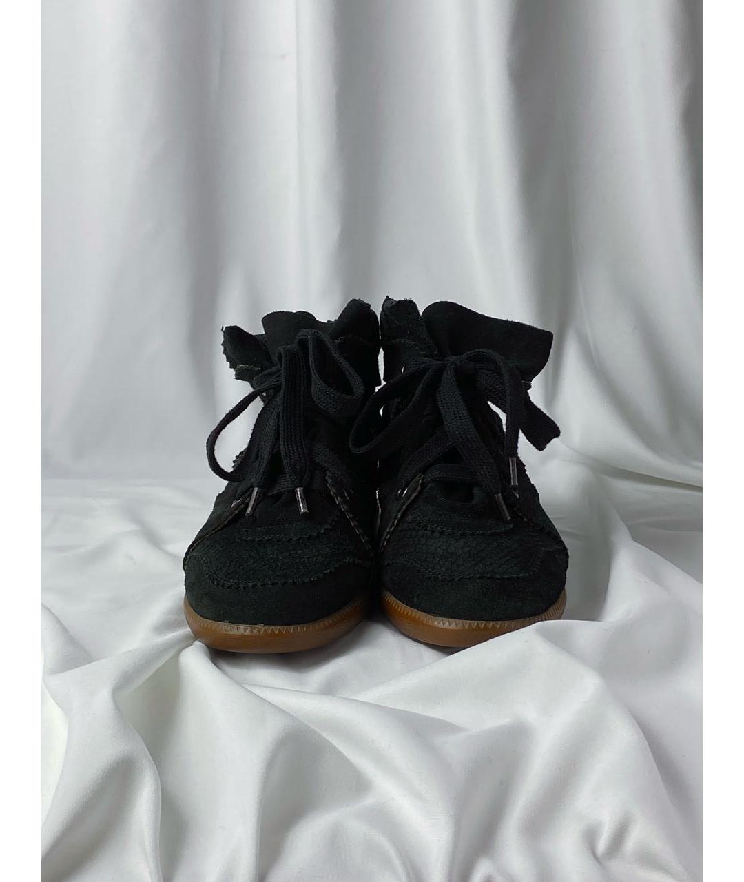 ISABEL MARANT Черные замшевые кеды, фото 2