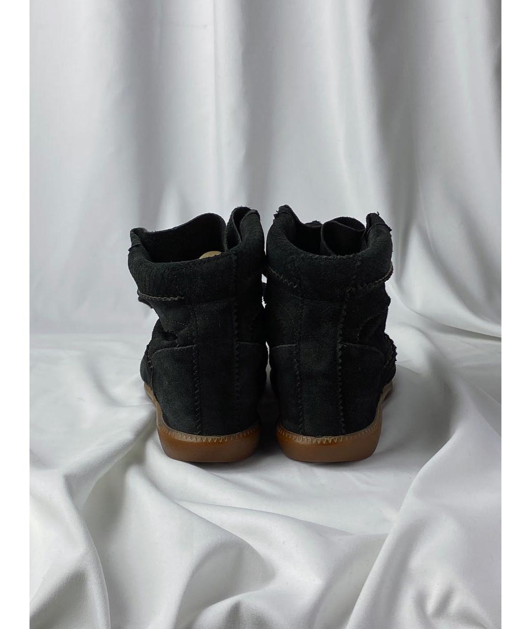 ISABEL MARANT Черные замшевые кеды, фото 4