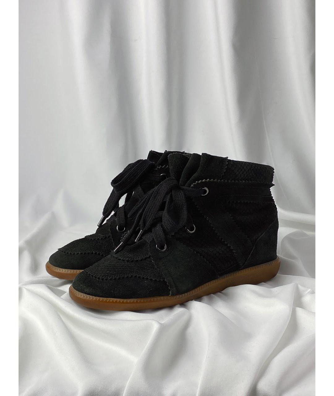 ISABEL MARANT Черные замшевые кеды, фото 3