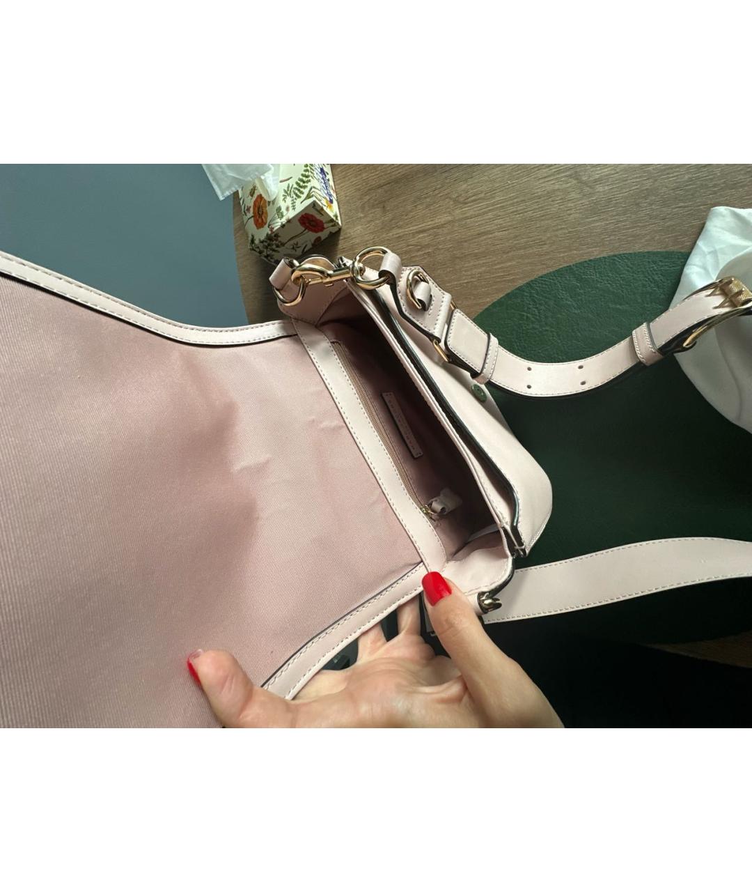 MARC JACOBS Коралловая кожаная сумка через плечо, фото 4